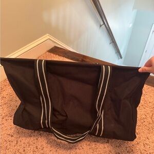 Classic Black thirty one Duffel Bag with Striped Handles